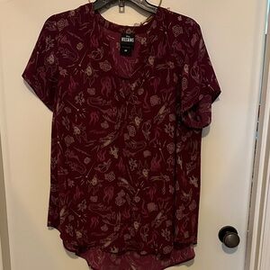 Torrid Burgundy Disney Villains Maleficent Blouse